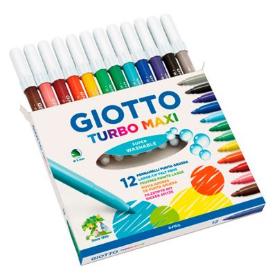 MARCADORES TURBO MAXI GIOTTO 12 COLORES