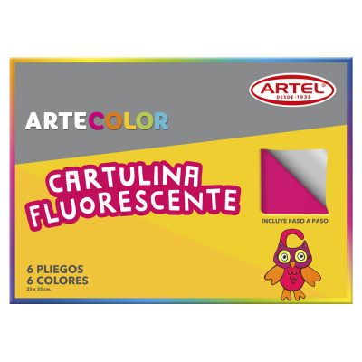 CARPETA ARTECOLOR CARTULINA FLUORECENTE ARTEL 6 PLIEGOS