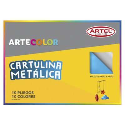 CARPETA ARTECOLOR CARTULINA METALICA ARTEL 10 PLIEGOS