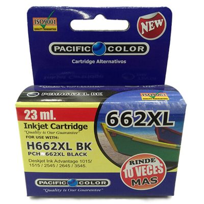 CARTRIDGE Alternativo Pacific Color HP 662XL NEGRO 23ml.