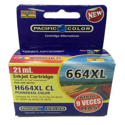 CARTRIDGE Alternativo Pacific Color HP N-664XL COLOR 21ml.