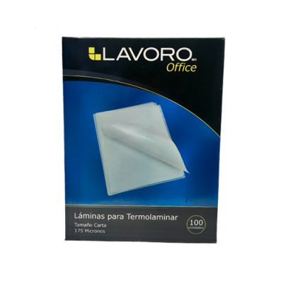 LAMINAS TERMOLAMINADO CARTA LAVORO 100 UNIDADES