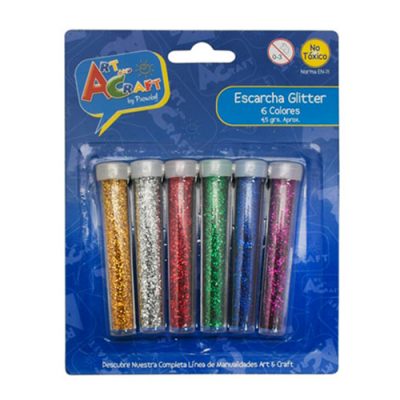 ESCARCHA GLITTER 6 COLORES ART AND CRAFT