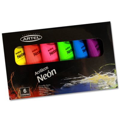ACRILICOS NEON 6 COLORES ARTEL