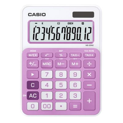 CALCULADORA CASIO MS-20NC-PK ROSADA