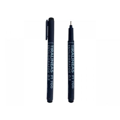 TIRALINEAS ESTILOGRAFOS 0.5 MM NEGRO FT 700 PROARTE