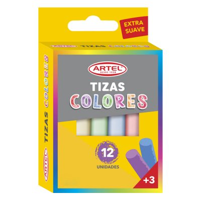 TIZAS DE COLORES 12 UNIDADES ARTEL