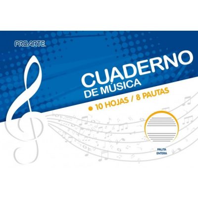 CUADERNO DE MUSICA PAUTA ENTERA PROARTA