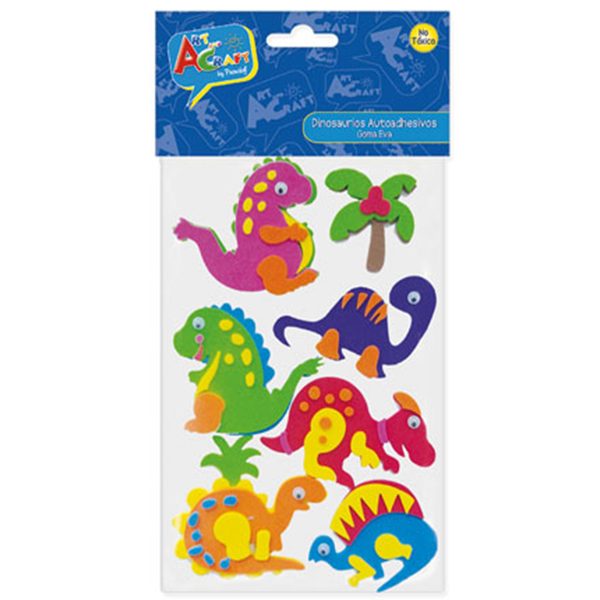 DINOSAURIOS AUTOADHESIVOS GOMA EVA