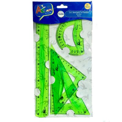 SET GEOMETRIA FLEXIBLE 30 CMS 4 PCS.