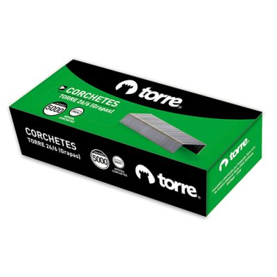 CAJA CORCHETES 26/6 TORRE 5000 UNIDADES