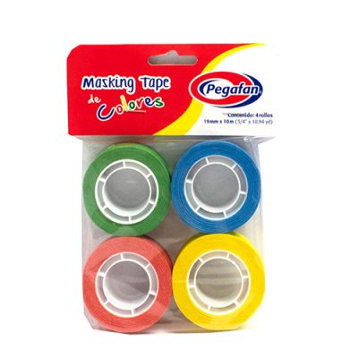 MASKING TAPE DE COLORES PEGAFAN 19MM X 10MTS