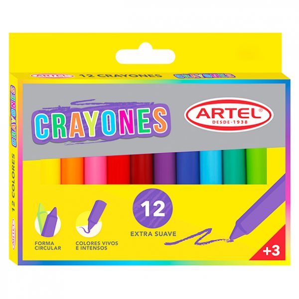 CRAYONES 12 COLORES ARTEL
