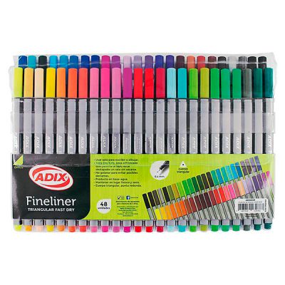 FINELINER TRIANGULAR 48 COLORES ADIX