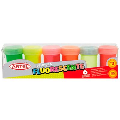 TEMPERA FLOURESCENTE ARTEL 6 COLORES