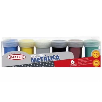 TEMPERA METALICA ARTEL 6 COLORES