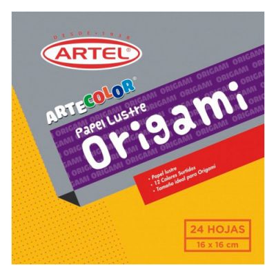 BLOCK PAPEL LUSTRE ORIGAMI ARTEL 16 X 16 CMS.