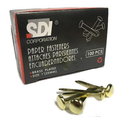BROCHES DORADOS METALICOS 25MM 100U SDI