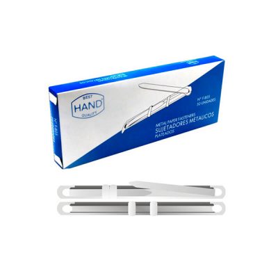 ACCOCLIP METALICO PLATEADO 50 UNIDADES HAND