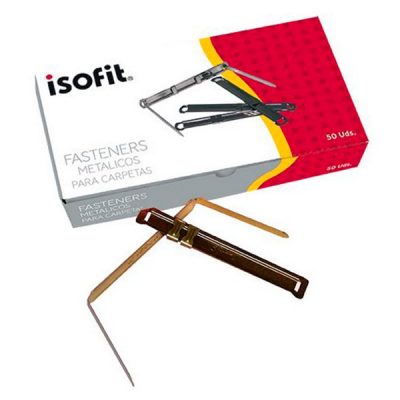 ACCOCLIP METALICO PLATEADO ISOFIT 50 UNIDADES