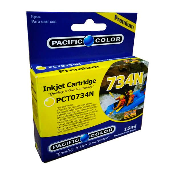 CARTRIDGE ALTERNATIVO PACIFIC COLOR 734N AMARILLO 15ML.