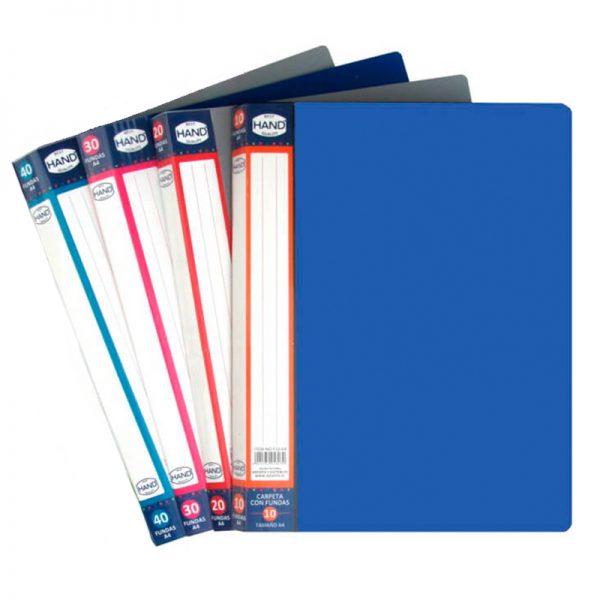 CARPETA CON FUNDAS A4 HAND
