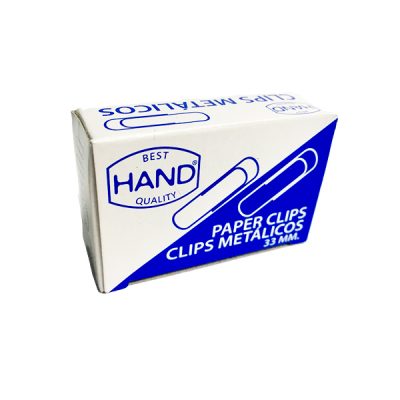 CLIPS MATALICOS PUNTA REDONDA 33MM HAND