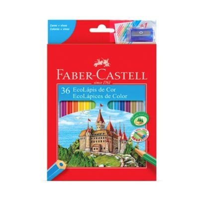 LAPICES DE COLORES 36 UNIDADES HEXAGONALES FABER CASTELL