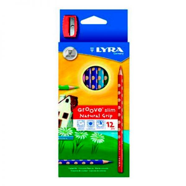 LAPICES DE COLORES LYRA GROOVE SLIM 12 COLORES