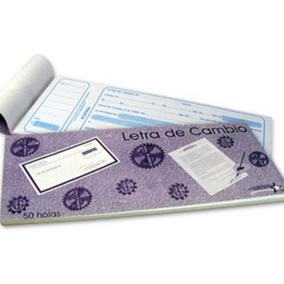 TALONARIO LETRA DE CAMBIO 50 HOJAS