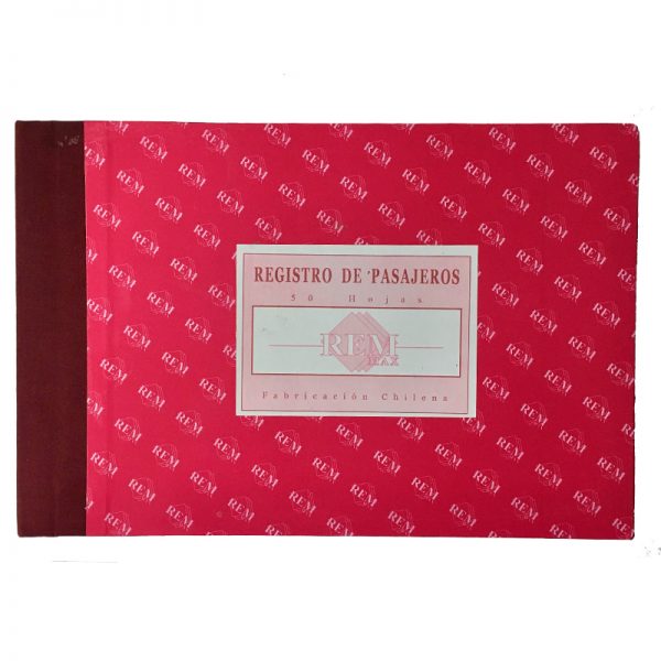 LIBRO REGISTRO DE PASAJEROS 50 HOJAS  REM