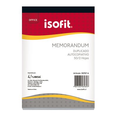 MEMORANDUM DUPLICADO AUTOCOPIATIVO