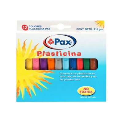 PLASTICINA PAX 12 COLORES