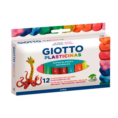 PLASTICINA GIOTTO 12 COLORES