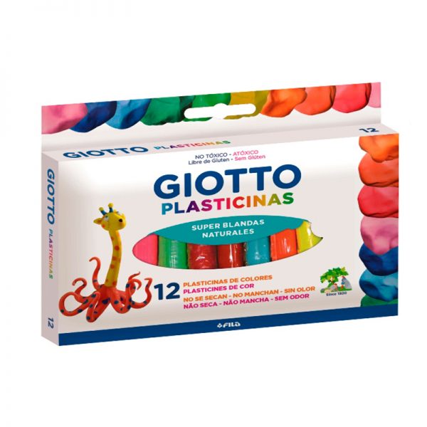 PLASTICINA GIOTTO 12 COLORES