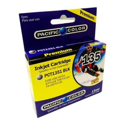 CARTRIDGE ALTERNATIVO PACIFIC COLOR 135 BLK NEGRA 15ML.