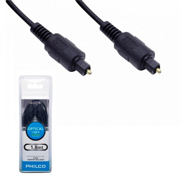 CABLE OPTICO TOSLINK AUDIO 1.8mt 3.5mm - Imagen 2