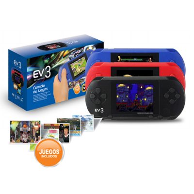CONSOLA DE JUEGOS RETRO EV3 PORTATIL CON 167 JUEGOS