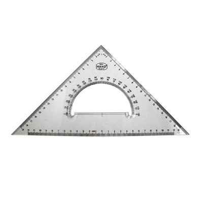 ESCUADRA CON TRANSPORTADOR 30 CMS HAND