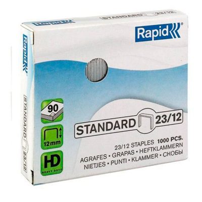 CAJA DE 1000 GRAPAS 23/12 GALVANIZADA RAPID