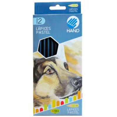 LAPICES PASTEL SECO HAND 12 COLORES HEXAGONAL