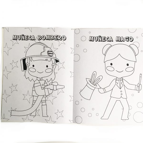 LIBRO PARA COLOREAR MUÑECAS - Imagen 2