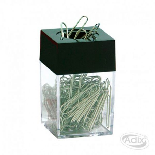 PORTACLIPS MAGNETICO CUADRADO NEGRO ADIX