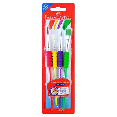 SET DE 4 PINCELES FABER-CASTELL SOFT TOUCH