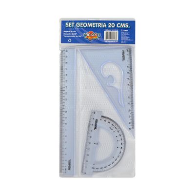 SET DE GEOMETRIA ESCOLAR PROARTE 20 CMS