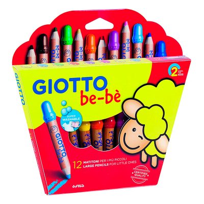 CAJA 12 LAPICES COLORES SURTIDOS GIOTTO BE-BE