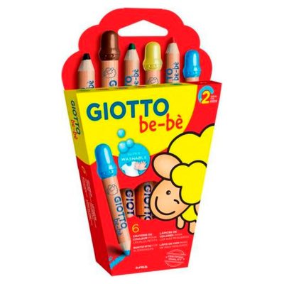 CAJA 6 LAPICES COLORES SURTIDOS GIOTTO BE-BE
