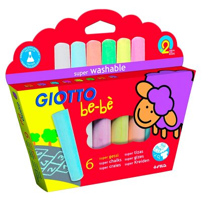 CAJA DE TIZA 6 COLORES SURTIDOS GIOTTO BE-BE