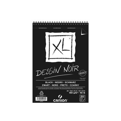 CROQUERA PAPEL NEGRO CANSON XL DESSIN NOIR A5
