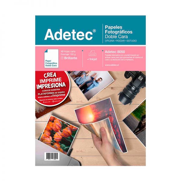 PAPEL FOTOGRÁFICO INKJET BRILLANTE DOBLE CARA ADETEC